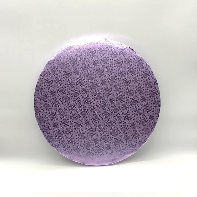 Round Cake Board Drum Purple